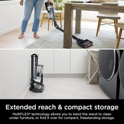 مكنسة Shark Stratos اللاسلكية المزودة بتقنية Clean Sense IQ وDuoClean PowerFins، وعصا MultiFlex، وتتضمن أداة شق الغبار وفرشاة مضادة للحساسية، وقت تشغيل يصل إلى 40 دقيقة (متجدد) in Saudi Arabia