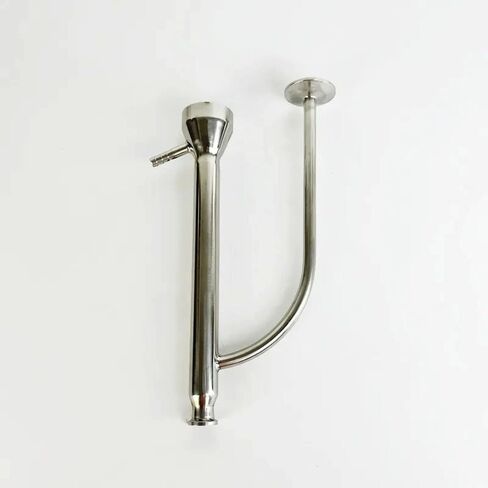 الببغاء، شفة الببغاء ثلاثية المشبك OD50.5mm مع شفة التصدير OD25.5mm لقياس الكحول المنزلي، الببغاء لتقطير SS304 فضي in Kuwait