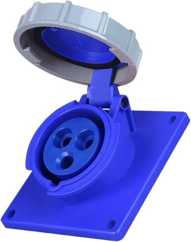 IP67 waterproof oblique concealed industrial socket 3 core 16A/32A aviation male and female docking 380V(32A concealed inclined seat) in Kuwait
