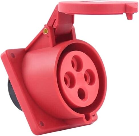 Nylon material concealed oblique industrial socket 3 core 4 core 5 hole 16A32A aviation waterproof and dustproof non-explosion-proof connector three-phase power(5 pin 32A plug) in Kuwait