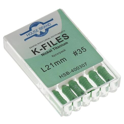 400307 HSB Endodontic K-Files NiTi 21mm #35 6/Pk in Saudi Arabia