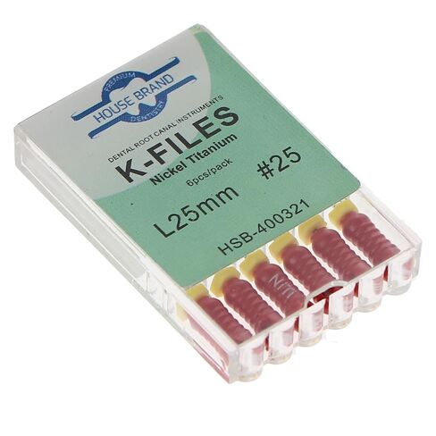 400321 HSB ملفات K اللبية NiTi 25mm #25 6/Pk in Saudi Arabia