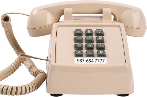 الهواتف التناظرية الرجعية للخط الأرضي (Ringer الميكانيكي) ، الهاتف المكتبي عتيق (متوافق مع السمع) ، 2500 هاتف مكتبي ، الهاتف القديم الأزياء للمنزل ، التوصيل واللعب ، الأسود in Kuwait