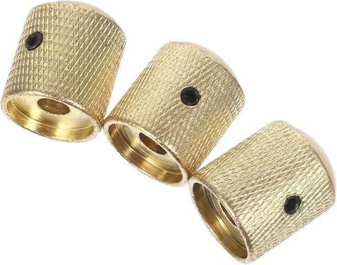 BESPORTBLE 3pcs Metal Dome Guitar Volume Control Knobs with Hole, Gold Electric Bass Guitar Potentiometer Replacement, Includes Wrench for Precise Tone Adjustment in Saudi Arabia