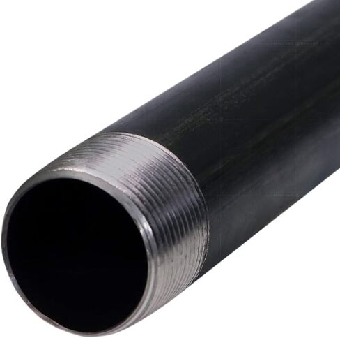 Midline Valve S1499 Heavy Duty Oil Tank Leg; 12 in. Long Black Coated Steel Pipe with a 1-1/4 in. MIP End in Saudi Arabia
