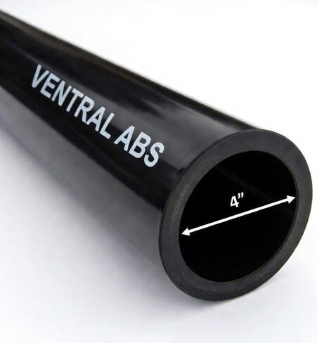 VENTRAL Schedule 40 ABS Drain Pipe 4 Inch (4.5 OD), Black, Cut Lengths for DWV Plumbing Sewer Waste Vent (18 Inches Long) in Kuwait
