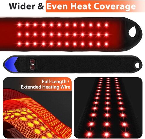 وسادة تدفئة للذراع لاسلكية مع ضوء أحمر، غلاف وسادة تدفئة للكوع بقدرة 5000 مللي أمبير في الساعة، تسخين سريع، كم ذراع للكوع مُسخن مع 3 إعدادات للحرارة والتوقيت in Kuwait