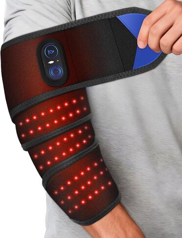 وسادة تدفئة للذراع لاسلكية مع ضوء أحمر، غلاف وسادة تدفئة للكوع بقدرة 5000 مللي أمبير في الساعة، تسخين سريع، كم ذراع للكوع مُسخن مع 3 إعدادات للحرارة والتوقيت in Kuwait