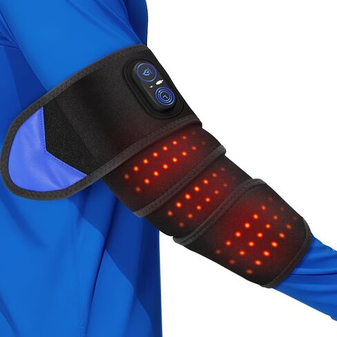 وسادة تدفئة للذراع لاسلكية مع ضوء أحمر، غلاف وسادة تدفئة للكوع بقدرة 5000 مللي أمبير في الساعة، تسخين سريع، كم ذراع للكوع مُسخن مع 3 إعدادات للحرارة والتوقيت in Kuwait