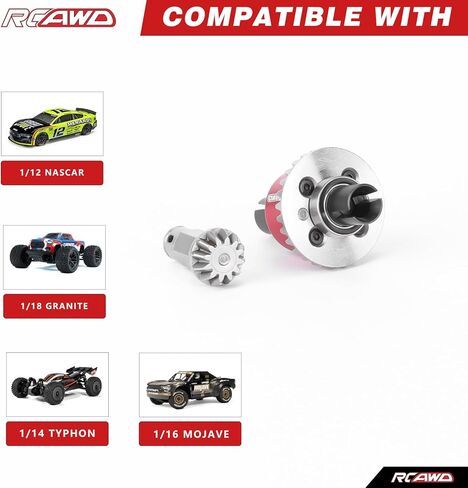 RCAWD OIL -USITIGHT التفاضلية 30T 0.8MOD استبدال ARA311177V2 ، لـ ARRMA 1/16 MOJAVE GROM 1/14 TYPHON 1/18 GRANITE ، LOSI 1/12 NASCAR OIL ELIVER TROPRESS in Saudi Arabia