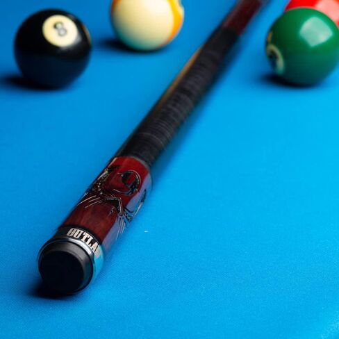 OUTLAW OL14 Cherry Pool Cue - خشب القيقب الملون بالكرز مع تصميم 9 كرات ومجرفة in Kuwait