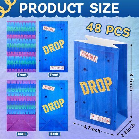 Yexiya 24 Pcs Video Game Party Gift Bags and Stickers Birthday Party Favors Treat Bags for Video Game Candy Snack Box Decorations Supplies, 8.7 x 4.7 x 3.2 in in Saudi Arabia