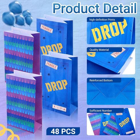 Yexiya 24 Pcs Video Game Party Gift Bags and Stickers Birthday Party Favors Treat Bags for Video Game Candy Snack Box Decorations Supplies, 8.7 x 4.7 x 3.2 in in Saudi Arabia
