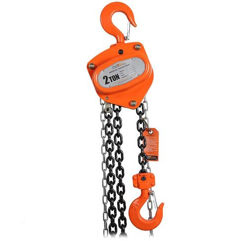 رافعة سلسلة يدوية Prowinch بوزن 1100 رطل 0.5 طن مع ارتفاع رفع 20 قدمًا، تتميز بسلسلة متينة باللون الأسود G80 لرفع موثوق للخدمة الشاقة in Kuwait