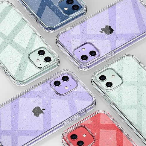 Diaclara Designed for iPhone 15 Case, Full Body Rugged Case with Built-in Touch Sensitive Anti-Scratch Screen Protector, with Camera Lens Protector for iPhone 15 6.1" (Clear Glitter) in Kuwait
