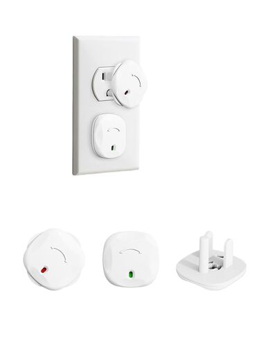 Outlet Covers Baby Proofing, 40 Pack Plug Covers for Electrical Outlets, Outlet Plug Covers to Prevent Power Shock Safety, for US 3-Prong, Plug Protectors for Home, Office, White in Kuwait