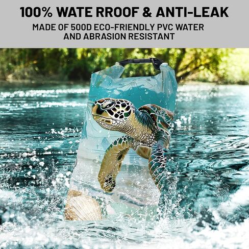Waterproof Dry Bag,Sea Turtle Starfish Nautical Small Waterproof Backpack 2L/5L/10L/20L/30L/40L Floating Lightweight Bags for Kayaking, Boating, Fishing, Swimming Camping with Waterproof Phone Case in Saudi Arabia