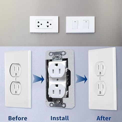 PANGBOER Ugrades حشوات المنافذ المعدنية الملحقات الكهربائية العامة للتسوية الدقيقة ومحاذاة لوحة الحائط بشكل سلس in Kuwait