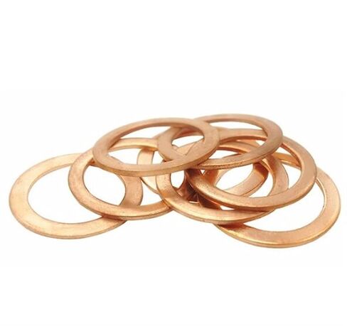 غسالات كينلو 3 مم/4 مم/5 مم/6 مم معرف غسالات نحاسية فواصل مسطحة سميكة 5 مم - 18 مم OD 0.5 مم - 2 مم سمك، 30 قطعة، لإصلاح المصانع (6 مم × 12 مم × 1.5 مم) in Kuwait