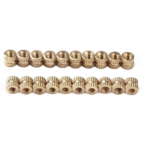 Qinlu-غسالات 100 قطعة M3 نحاس إدراج الجوز حقن صب النحاس مخرش الموضوع إدراج المكسرات مجموعة ، لإصلاح المصانع in Kuwait