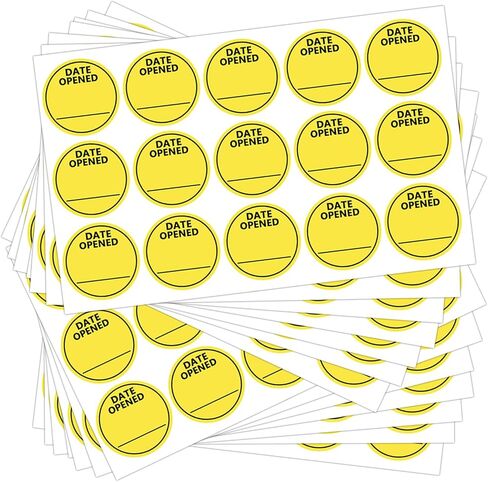 Date Opened Stickers Labels, 1 Inch Fluorescent Yellow Medication Instruction Label 600 Pcs in Saudi Arabia