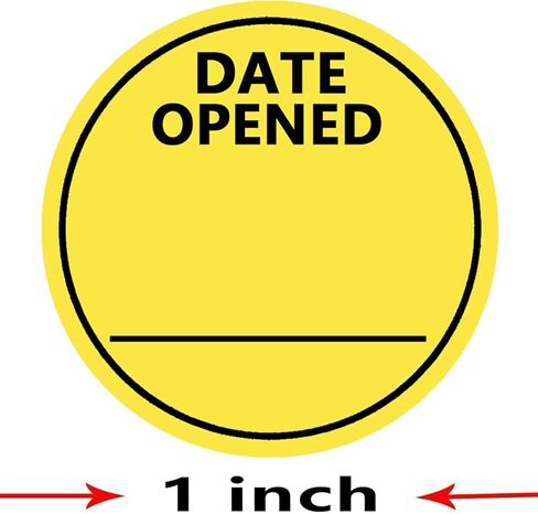 Date Opened Stickers Labels, 1 Inch Fluorescent Yellow Medication Instruction Label 600 Pcs in Saudi Arabia