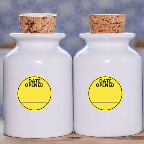 Date Opened Stickers Labels, 1 Inch Fluorescent Yellow Medication Instruction Label 600 Pcs in Saudi Arabia