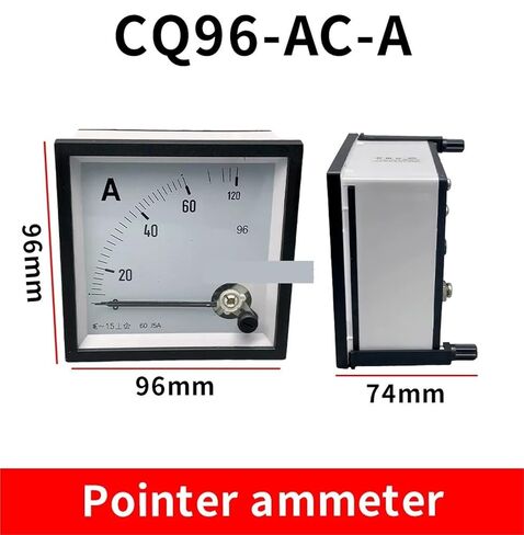 CQ-96 AC Ampere Meter 2 Times Overload Type 50/5A 100/5A 500/5A Range Analog Ammeter Gauge Panel 96x96mm 1Pcs(400A) in Saudi Arabia