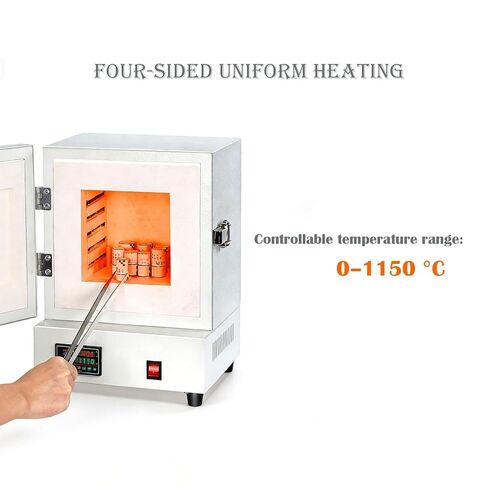 Precision Muffle Furnace 2000W, 0-1150°C Temperature Control, Extra-Large Capacity, 50/60Hz, 4-Side Uniform Heating for Lab Applications in Kuwait
