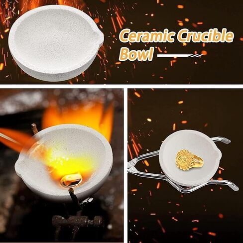 9 Piece Metal Melting Casting Kit with Graphite Crucible, Ingot Molds, Tongs, and Honeycomb Solder Plate for Gold Silver Copper in Saudi Arabia