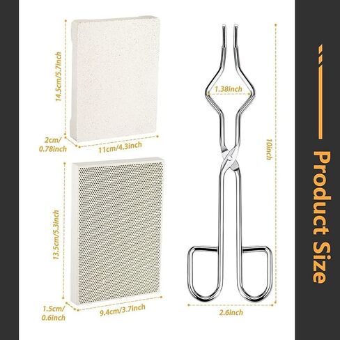 9 Piece Metal Melting Casting Kit with Graphite Crucible, Ingot Molds, Tongs, and Honeycomb Solder Plate for Gold Silver Copper in Saudi Arabia