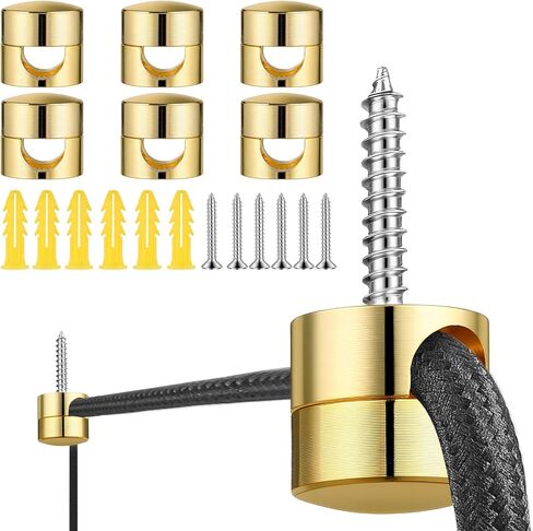 6 Pack Aluminium Swag Ceiling Hooks for Hanging Lights, Modern Light Hanging Hooks Pendant Swag Hook Chandelier Light Hook for Lamp DIY Electric Wire Cable Cord Fixture Hardware Wall Hooked in Saudi Arabia