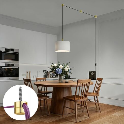 6 Pack Aluminium Swag Ceiling Hooks for Hanging Lights, Modern Light Hanging Hooks Pendant Swag Hook Chandelier Light Hook for Lamp DIY Electric Wire Cable Cord Fixture Hardware Wall Hooked in Saudi Arabia