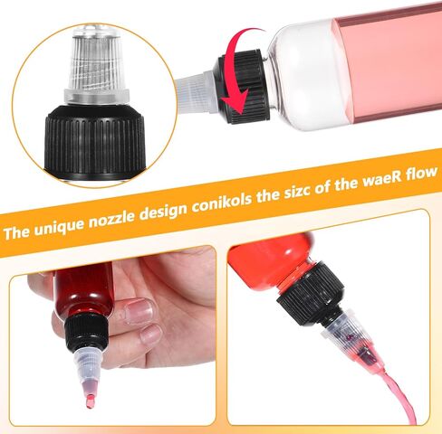 50 Pcs 2 oz Plastic Squeeze Bottles Dispensing with Twist Cap, Small Clear Squeeze Bottle with 2 Funnels for Liquids, Oils, Crafts, Kitchen, Household Home in Saudi Arabia