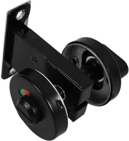 Alipis 304 Stainless Steel Privacy Bathroom Door Lock with Occupied Vacant Indicator for Public Restrooms Commercial Use Keyless Privacy Handle Lock in Matte Black in Saudi Arabia