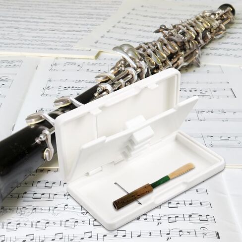 Beavorty Portable Oboe Reed Box 6-slot Plastic Reed Storage Case Holder White Wind Instrument Accessory for Outdoor and Travel in Saudi Arabia