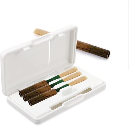 Toddmomy Oboe Reed Case 6 فتحات حاوية القصب البلاستيكية المحمولة صندوق تخزين أبيض لمشغلات آلات الرياح in Kuwait
