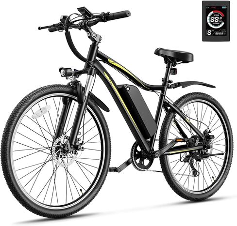 Heybike YM1 Electric Bike for Adults, 1200W Peak Brushless Motor, up to 50Miles, 28mph Max Speed Electric Mountain Bike, 480WH Removable Battery Ebike, 27.5'' Tires, 7-Speed and Front Suspension in Saudi Arabia