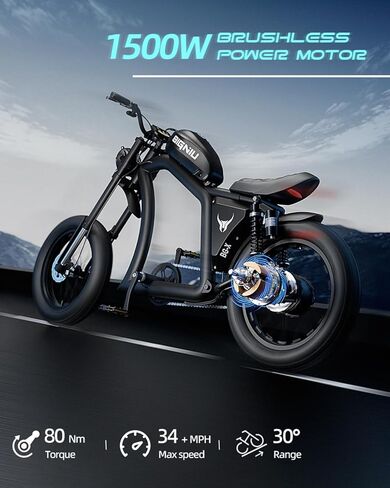 BIGNIU BG-X Electric Bike for Adults,1500W Brushless Motor 48V/31.5Ah Up to 40 Miles E-Bike Front/Rear Turn Signal Dual Suspension Ebikes in Saudi Arabia