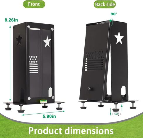 Protective Shield for Square Golf Launch Monitor with Leveling,Metal Golf Launch Monitor Case, Protects Against Collisions and Ventilation Design,Indoor/Outdoor Use,for Golf Lovers (Black) in Saudi Arabia