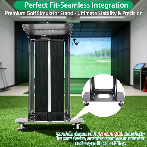 Protective Shield for Square Golf Launch Monitor with Leveling,Metal Golf Launch Monitor Case, Protects Against Collisions and Ventilation Design,Indoor/Outdoor Use,for Golf Lovers (Black) in Saudi Arabia