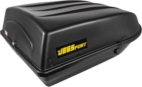 شركة Jegs Rooftop Cargo Carrier لتخزين السيارات - حاملة شحن رف كبيرة - تخزين شاق على مدفوعات الطقس - مصنوعة في الولايات المتحدة الأمريكية - 18 قدم مكعب - 110 رطل - حاملة شحن هيرو الصلبة in Kuwait