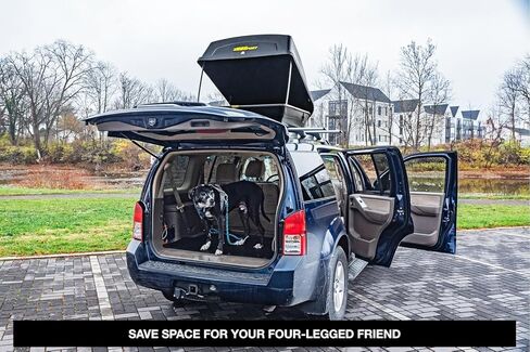 شركة Jegs Rooftop Cargo Carrier لتخزين السيارات - حاملة شحن رف كبيرة - تخزين شاق على مدفوعات الطقس - مصنوعة في الولايات المتحدة الأمريكية - 18 قدم مكعب - 110 رطل - حاملة شحن هيرو الصلبة in Kuwait