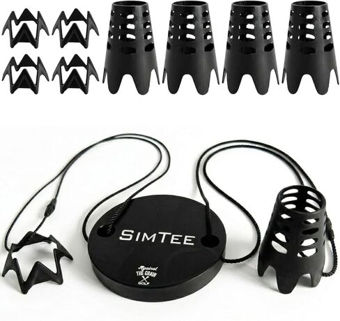 ضد الحبوب لعبة غولف محاكاة المحملات مع قاعدة الحبل - المحملات البلاستيكية محاكاة لعبة غولف لضرب الحصير، حامل تي شيرت داخلي حصيرة الغولف لبساط نطاق القيادة، المحملات القابلة لإعادة الاستخدام لممارسة المحاكاة in Kuwait