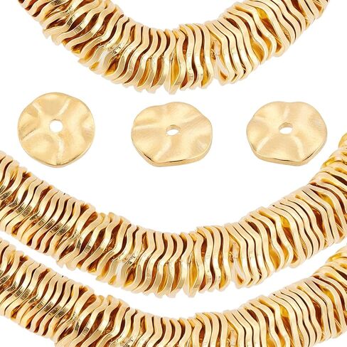 PH Pandahall 50pcs 8mm مسطحة مستديرة الخرز ، والخرز من النحاس الفضي المربحي بالخرز نتائج مجوهرات فضفاض in Kuwait