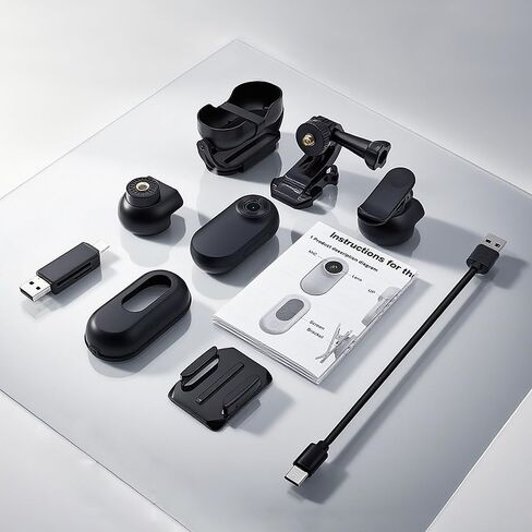 كاميرا الجسم المصغرة ، كاميرا الجسم المصغرة بحجم الإبهام ، كاميرات جسم يمكن ارتداؤها مع تسجيل الصوت والفيديو ، كاميرا الفيديو المحمولة المحمولة POV المجانية للمشي ، الصيد ، السفر (أسود) in Kuwait