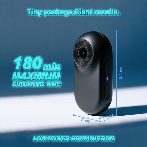 كاميرا الجسم المصغرة ، كاميرا الجسم المصغرة بحجم الإبهام ، كاميرات جسم يمكن ارتداؤها مع تسجيل الصوت والفيديو ، كاميرا الفيديو المحمولة المحمولة POV المجانية للمشي ، الصيد ، السفر (أسود) in Kuwait