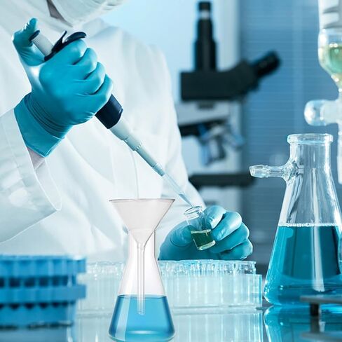 FOMIYES قمع سائل زجاجي مختبري 75 مم قمع مثلث واسع الفم زجاج البورسليكات للكيمياء وترشيح السائل في التجارب العلمية in Kuwait