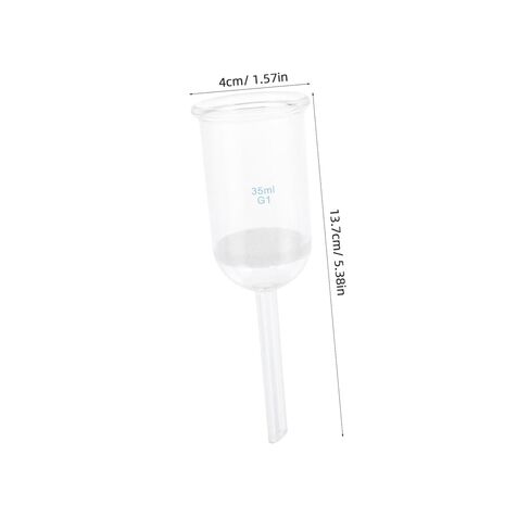 ERINGOGO Acid Resistant Glassware Funnel 35ml Sand Core Filtering Lab Funnel for Laboratory Use and Scientific Experiments in Saudi Arabia