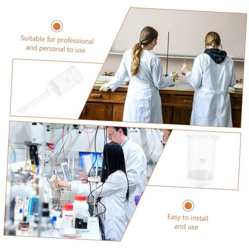 ERINGOGO Acid Resistant Glassware Funnel 35ml Sand Core Filtering Lab Funnel for Laboratory Use and Scientific Experiments in Saudi Arabia